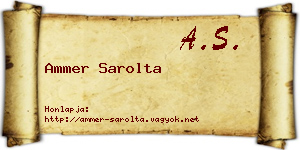 Ammer Sarolta névjegykártya
